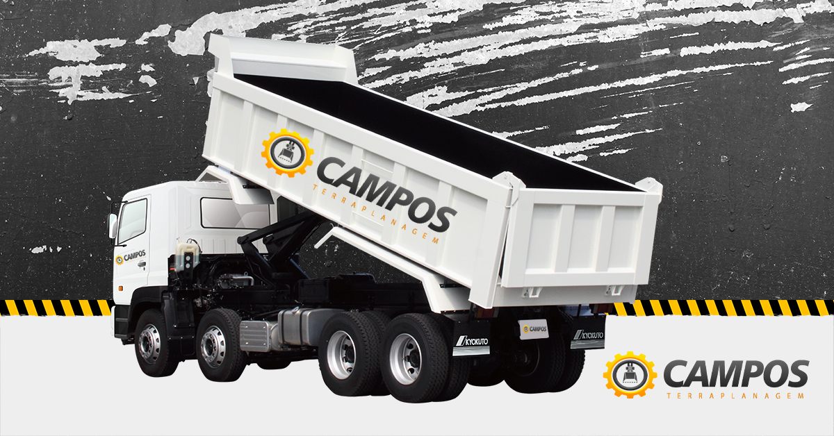 Caminhão basculante para transporte de material